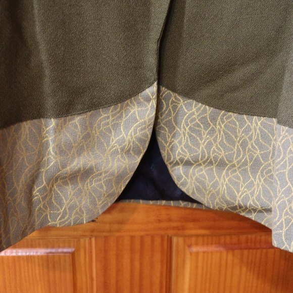 Krivoy Olive Green Wool Blazer Pant Suit Set Vintage Hadesman Style Size 2 - Picture 8 of 16